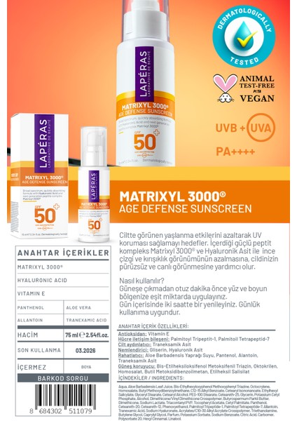 Yüksek Koruma 50+ Spf Matrixyl 3000® Güneş Koruyucu Krem 75ML