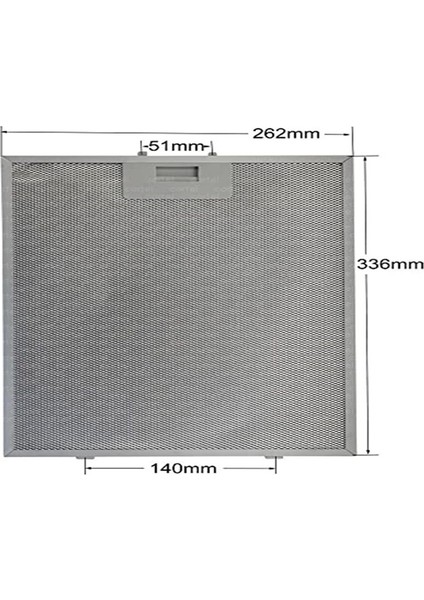 Davlumbaz Filtresi 26.2 x 33.5 cm 9189204750 335 x 262 mm Davlumbaz Aspiratör Yağ Filtresi