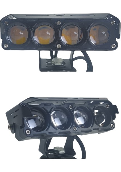 Offroad Sis Lambası 12.6 x 5 x 3.5 cm Sarı Beyaz - Kırmızı Gündüz Ledli Çakarlı 12-60V Set/ LASS370-1 fiyatları