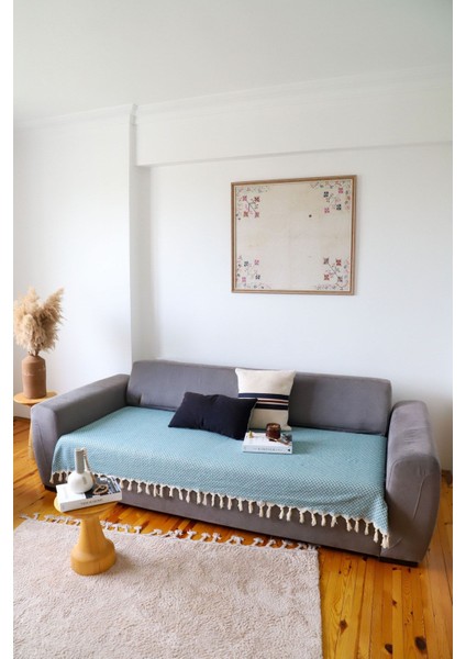 Çekyat Örtüsü Mavi 115X200 cm