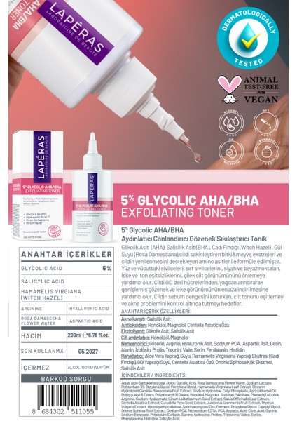 Cadı Fındığı 5% Glycolic Aha/bha Hyaluronic Acid Aydınlatıcı Tonik