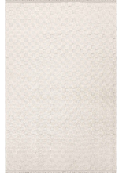 Mazza 7005 Krem Yumuşak Dokulu Modern Salon Mutfak Koridor Halısı Tozumaz Makine Halısı 100x200
