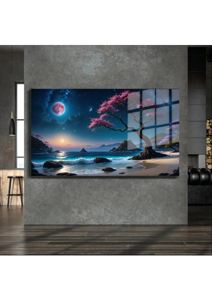 Sanatsal Yapayzeka, Creative Art, 3D Dekoratif Baskı Yatay Cam Tablo 414