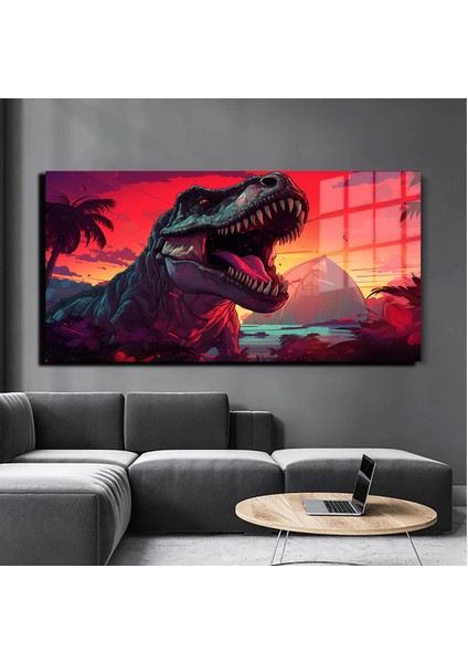 Sanatsal Yapayzeka, Creative Art, 3D Dekoratif Baskı Yatay Cam Tablo 185