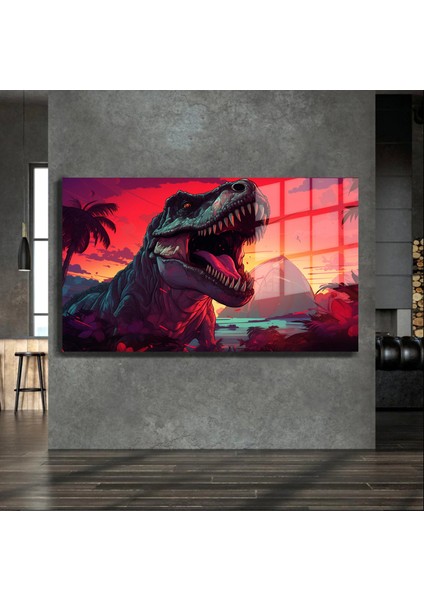 Sanatsal Yapayzeka, Creative Art, 3D Dekoratif Baskı Yatay Cam Tablo 185