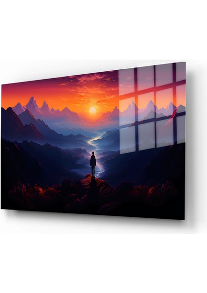 Sanatsal Yapayzeka, Creative Art, 3D Dekoratif Baskı Yatay Cam Tablo 129 fiyatları