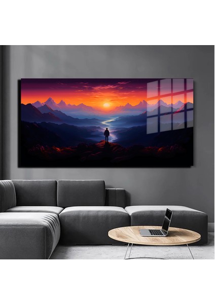 Sanatsal Yapayzeka, Creative Art, 3D Dekoratif Baskı Yatay Cam Tablo 129 fırsatları