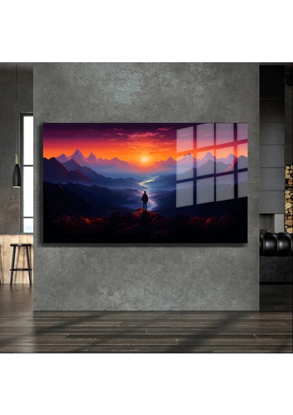 Sanatsal Yapayzeka, Creative Art, 3D Dekoratif Baskı Yatay Cam Tablo 129 indirimleri