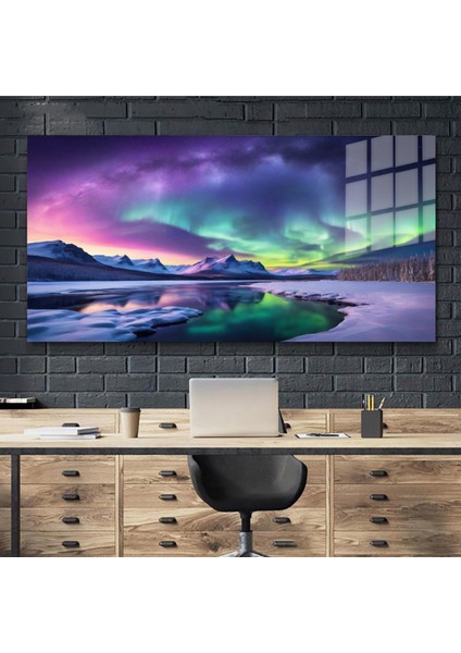 Sanatsal Yapayzeka, Creative Art, 3D Dekoratif Baskı Yatay Cam Tablo 143