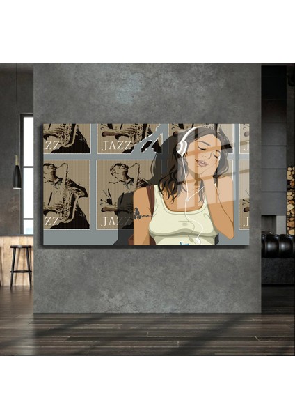 Sanatsal Yapayzeka, Creative Art, 3D Dekoratif Baskı Yatay Cam Tablo 252