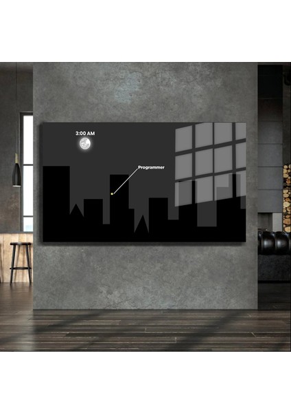 Sanatsal Yapayzeka, Creative Art, 3D Dekoratif Baskı Yatay Cam Tablo 371