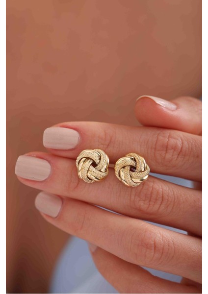 Italyan Tasarım Örgü Düğme Küpe modelleri