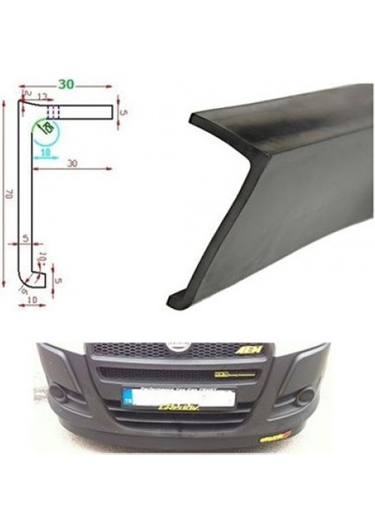 Tampon Lip 230CMX7CM Kisa Lip Yazisiz Siyah 13