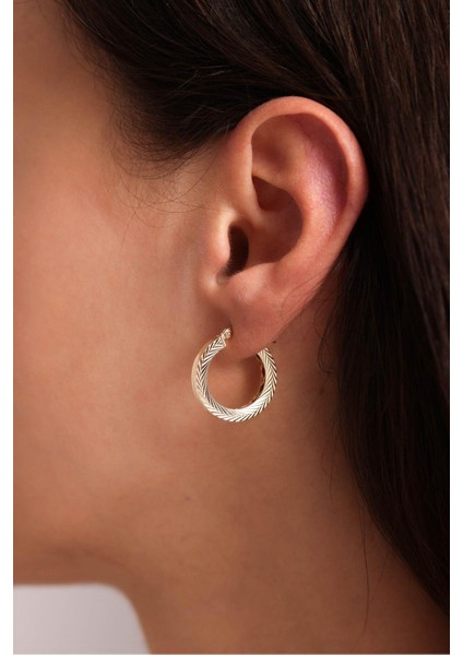 Kılçık Kalemli Halka Küpe