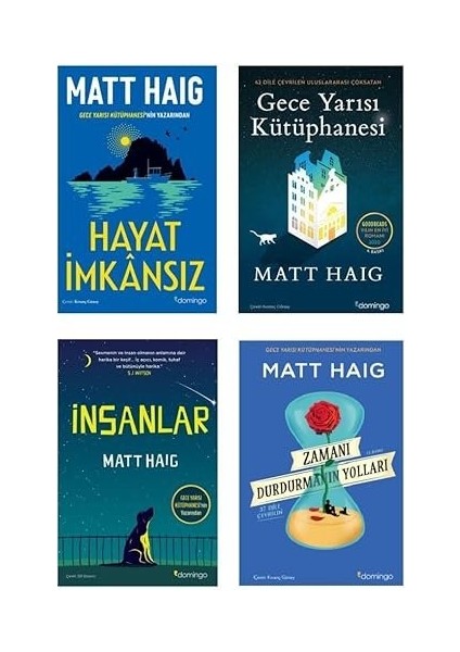 Hayat İmkansız - Gece Yarısı Kütüphanesi - İnsanlar - Zamanı Durdurmanın Yolları 4 Kitap - Matt Haig