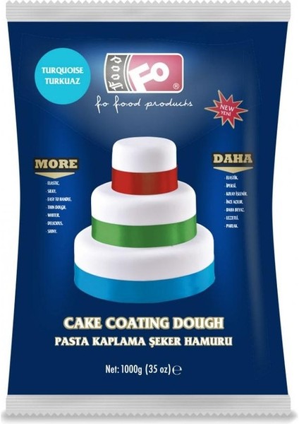 Turkuaz Pasta Kaplama Şeker Hamuru 1 kg