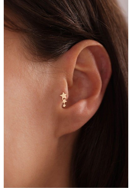 3 Yıldız Tragus Küpe