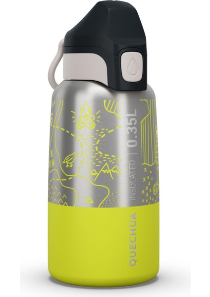 Quechua Çocuk Outdoor Paslanmaz Çelik Termos - 0,35 L - Sarı