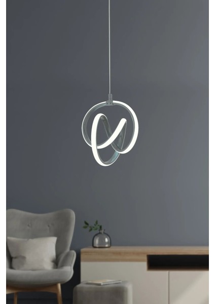 Modern Siyah Sarkıt LED Avize, Metal, Beyaz Işık, Salon ve Mutfak İçin Şık Aydınlatma