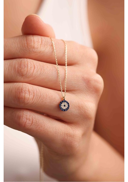 Nazar Boncuğu Taşlı Kolye modelleri