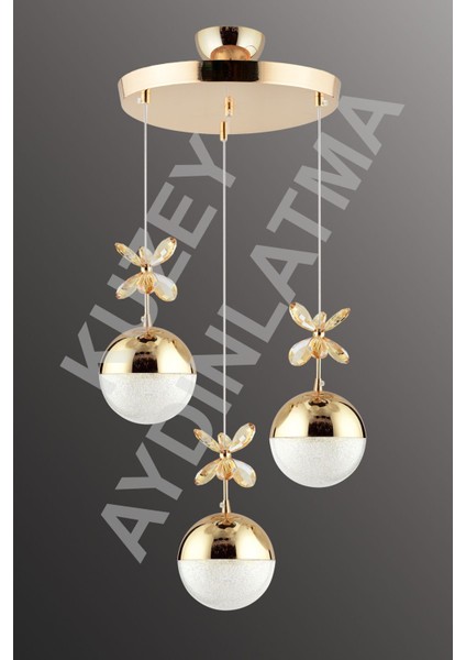 3'lü LED renkli altın aydınlatma seti, uzaktan kumandalı şık tasarım fiyatları