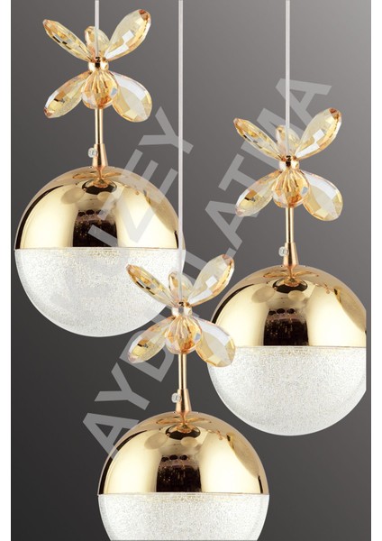 3'lü LED renkli altın aydınlatma seti, uzaktan kumandalı şık tasarım fırsatları