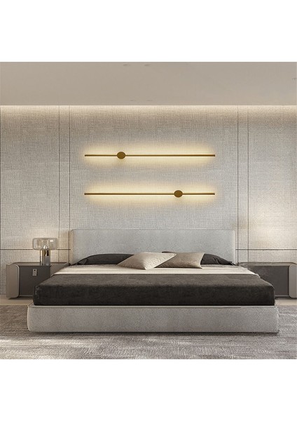 Modern LED duvar aplike, 70cm, siyah, 3000K, şık ve zarif tasarım