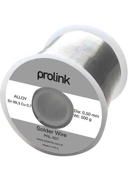 PRL-037 500 gr SN99,3 Cu0,7 0,50 mm Makara Lehim;prolink