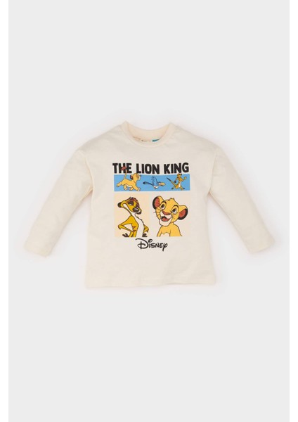 Erkek Bebek Disney Lion King Bisiklet Yaka Uzun Kollu Tişört D6297A524WN