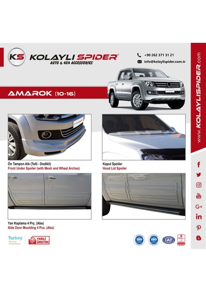 Vw Amarok Sinyal Çerçevesi 2 Prç. Krom 2010-2016
