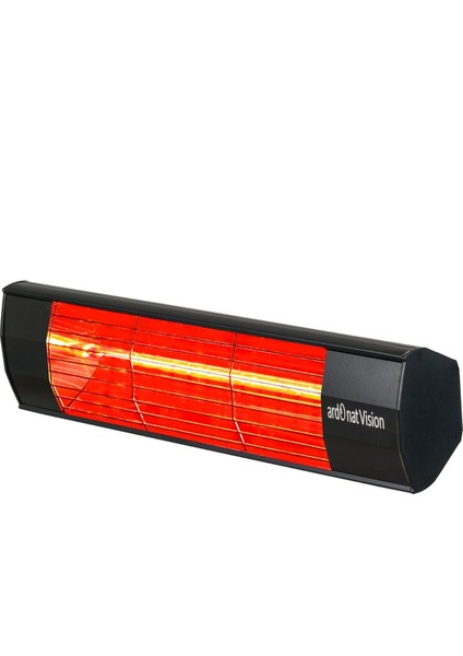 Halogen Black 2000Watt - Dış Mekan Isıtıcı Cafe Balkon Teraslar Için