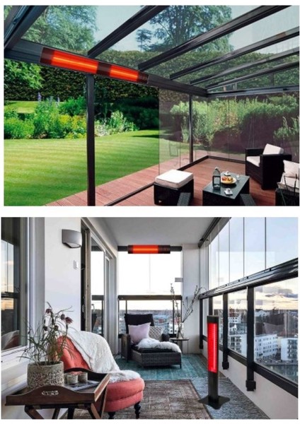 Halogen Black 2000Watt - Dış Mekan Isıtıcı Cafe Balkon Teraslar Için indirimleri