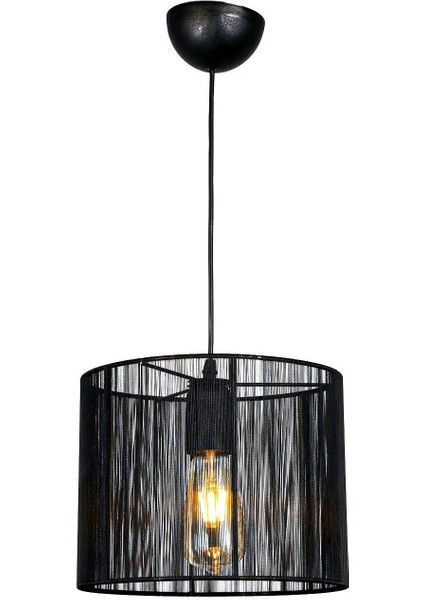 Şık Siyah Yuvarlak Sargılı Modern Avize, Evinize Zarif Bir Dokunuş fiyatları