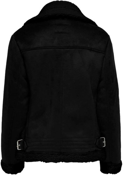 Onlnewdiana Biker Yaka Suni Yumuşak Tüylü Süet Ceket Bayan Ceket 15304775 fırsatları