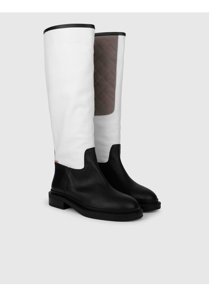 Dato Deri Kadın Siyah Çizme