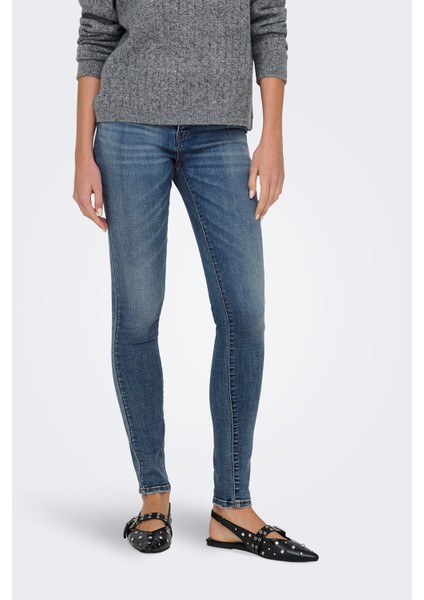 Onliconic Pamuk Karışımlı Slim Fit Yüksek Bel Dar Paça Jeans Bayan Kot Pantolon 15332036