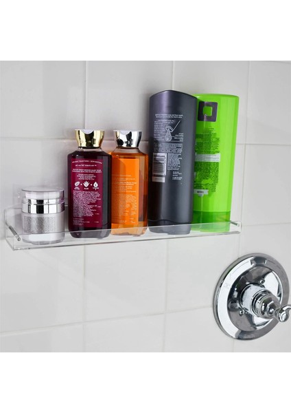 2 Paket Akrilik Yüzer Raf, 15 L X3,25 Inç W, Şeffaf Banyo Duvar Rafı, Kitaplık, Ofis Için Görünmez Ekran (Yurt Dışından)