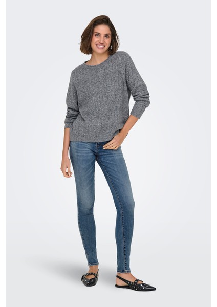 Onliconic Pamuk Karışımlı Slim Fit Yüksek Bel Dar Paça Jeans Bayan Kot Pantolon 15332036