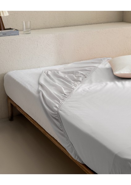 Manon King Size Plus %100 Pamuk Ranforce Lastikli Çarşaf - Gri