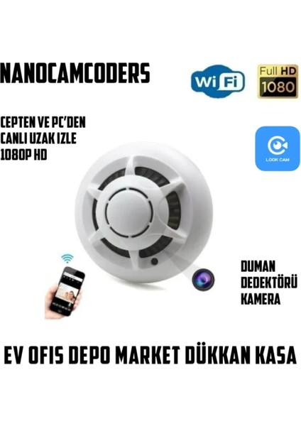 1k ° 1080P Gizli Duman Dedektörü Kamera Mini Wifi Güvenlik Mikro Gece Görüşü Gizli Video Kamera YN89