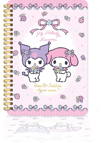 Victoria's Journals Kuromi & My Melody Spiralli Günlük (Journal) 14X20CM - Bana 1 Dk Ayırabilir Misin?