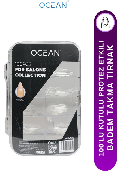 Takma Tırnak 100 Adet Kutulu Protez Etkili Tırnak