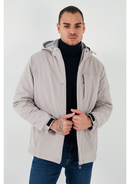 Standart Fit Su İtici Çıkarılabilir Kapüşonlu Mont Erkek MONT 497DEMIR fiyatları