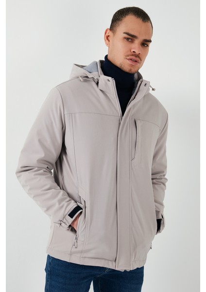 Standart Fit Su İtici Çıkarılabilir Kapüşonlu Mont Erkek MONT 497DEMIR modelleri