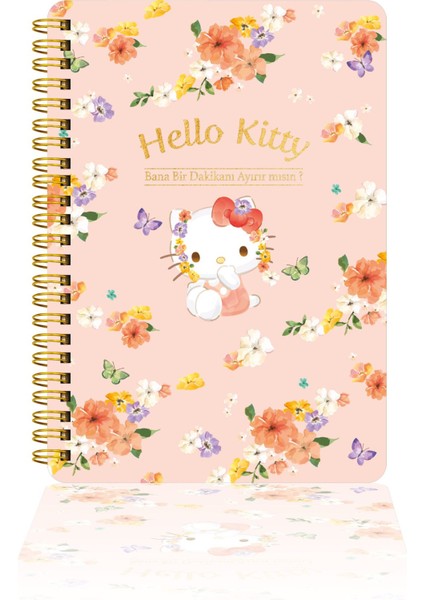 Hello Kitty ve Arkadaşları Spiralli Günlük (Journal) 14X20CM - Bana 1 Dk Ayırabilir Misin?