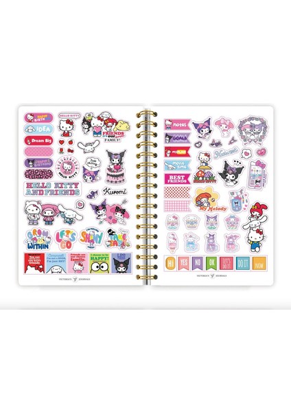 Hello Kitty ve Arkadaşları Spiralli Günlük (Journal) 14X20CM - Bana 1 Dk Ayırabilir Misin? modelleri