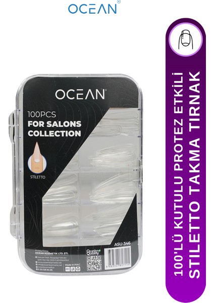 Takma Tırnak 100 Adet Kutulu Protez Etkili Tırnak