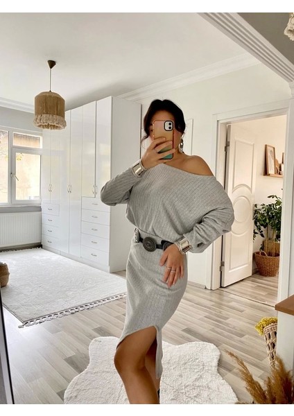 Kadın Uzun Kollu Düşük Omuz Yırtmaç Detay Kaşkorse Etek Bluz Ikili Takım fiyatları