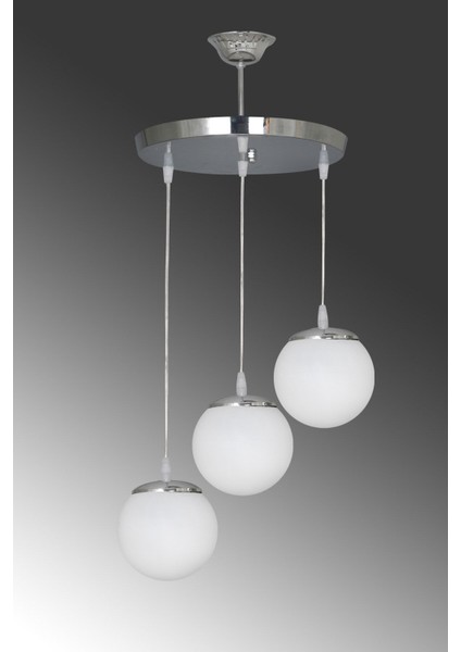 Şık Beyaz Camlı 3'lü Sarkıt Tepsi, Metal, 70x30 cm, modern tasarım fırsatları