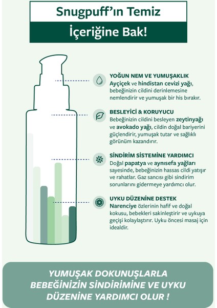 Bitkisel Bebek Masaj Yağı, Jojoba Tamanu Avokado Yağ, Rahatlatıcı Onarıcı 100ML fiyatları